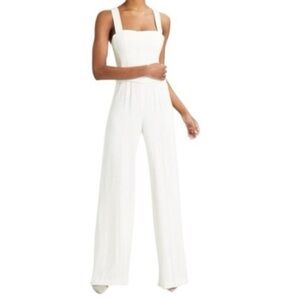 Theory NWT Rosina Bustier Jumpsuit Crepe Ivory Size 4   - TLC Discount